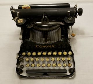 Corona No.  3 Folding Typewriter Antique Parts/repair/display