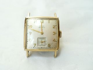 Vintage Elgin De Luxe Watch Cal 555 Ticking But For Spares Or Repairs