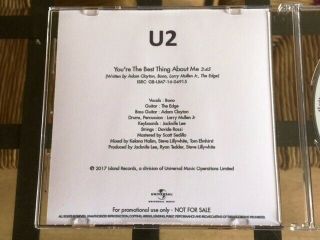 U2: You ' re The Best Thing About Me - Ultra Rare Limited Edition Benelux Promo CD 2