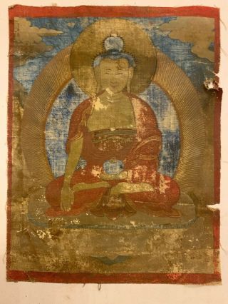 Antique Tibet - Mongolian Buddhist Thangka Painting