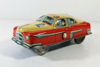 Fire Chief Car,  Japan (masudaya) Tin Vintage Wind - Up Toy 1950s Exc Rare