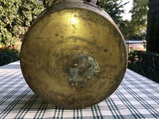 Antique 1800 ' s Heavy Brass Jam Pan Kettle Preserves Cook Pot Forged Iron Handle 3