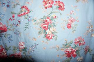 Vintage Rare Ralph Lauren,  Yvette Blue Floral,  King Size Fitted Sheet