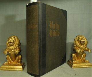 Big Old Antique Vintage Landes Family Holy Bible Weyers Cave Virginia