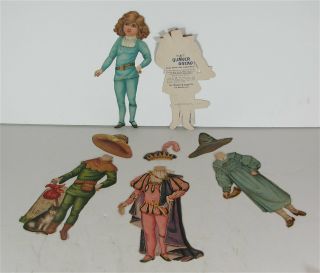 C1894 Raphael Tuck Set Of Paper Dolls Fairy Tale Series Quaker Bread Advertising