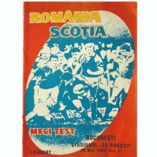 Romania V Scotland 1984 Rugby Union Programme Rare