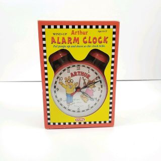 Marc Brown Arthur Dw Pal Dog Red Wind - Up Alarm Clock 1997 Rare Cartoon Schylling