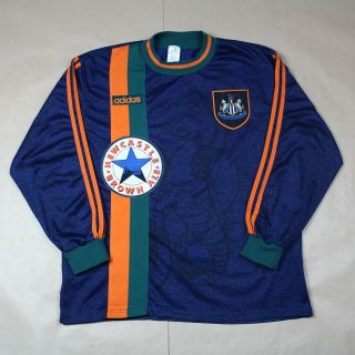 Newcastle United 1997 1998 Away Shirt Ultra Rare Long Sleeve (l) Shearer 9