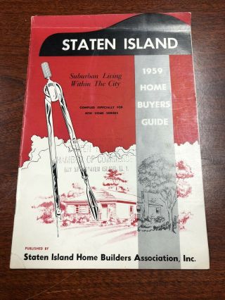 Staten Island Book 1959 Home Builders Buyers Guide Rare