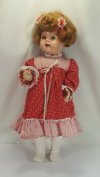 Vintage 1951 Ideal Saucy Walker Doll Sleep Eye Head Turn 22 " Tall