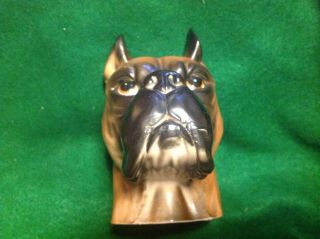 Vintage Inarco Head Vase Porcelain Boxer Dog American Bulldog Japan E1847 Rare