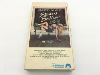 Student Bodies (vhs,  1981) Rare Oop Htf 1st Paramount Gatefold Slasher Horror