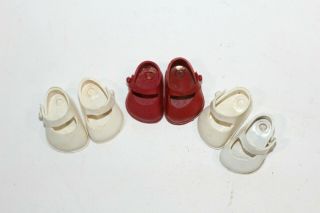 3 Pairs Vintage Vogue Ginny Doll Shoes