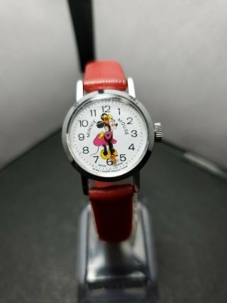 Rare Vintage Bradley Minnie Mouse Walt Disney Watch.  Swiss Made