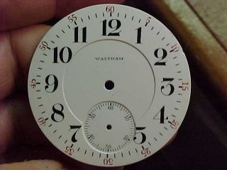 Dial 18s Waltham Model 1892/d.  Sunk Railroad Porcelain Antique Pocket Watch.  Parts