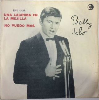 Bobby Solo - Chile Rare Single 45 Rpm With Unique Ps Vg,
