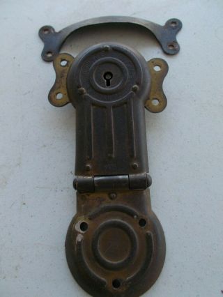 Antique Steamer Trunk Parts Corbin Brass Lock W/handle No/key