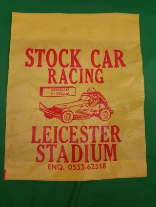 Leicester Stock Car Racing Blackbird Road Carrier Bag Very Rare