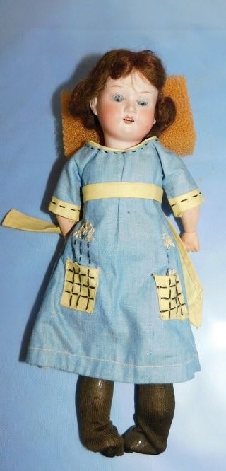 Antique German Doll - Bisque Head - Jointed Body