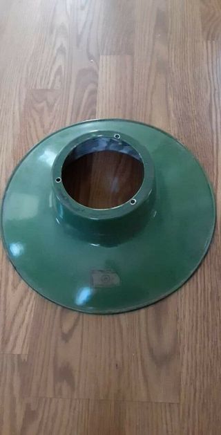 Vintage Appleton Electric Green Porcelain Enamel Light Shade 14 "