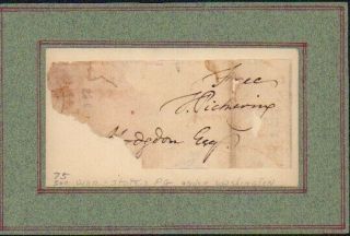 Timothy Pickering Rare Signature Autograph Sect War Washington