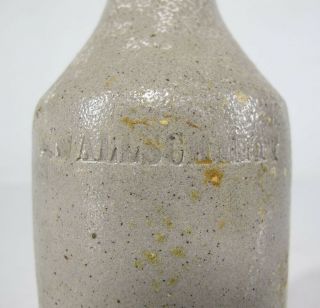 Antique Miniature C 1865 Pre Prohibition Stoneware 6 " Bottle Wallschmitt Yqz