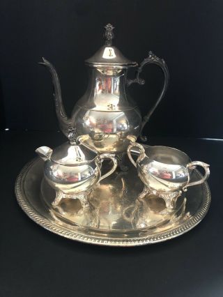 F.  B.  Rogers Co.  1883 Silver Plated Coffee/tea Service Set Pot Creamer Sugar Bowl