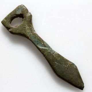 Very Rare Roman Military Bronze Sword Pendant Circa 100 - 200 Ad