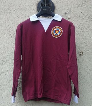 Heart Of Midlothian Football Jersey Retro Vintage Style Hearts Rare M Shirt