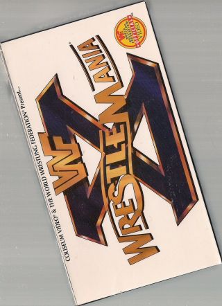 Wwe - Wwf - Wcw - Tna - Vhs - Wrestlemania X 94 (1994).  Rare.