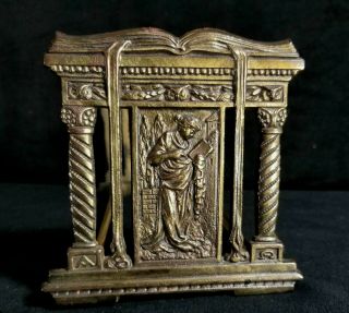 Antique 1900 1920s Art Nouveau Brass Expandable Sliding Athena Bookend 9863 Exc