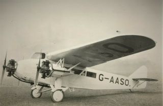 Rare Photograph Of An Early Avro Five Airliner