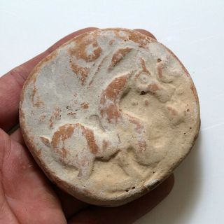 Extremely Rare Near East Terracotta Seal Circa 700 - 500 Bc