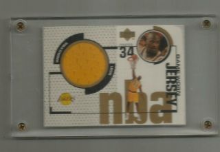 98 - 99 Upper Deck Game Worm Jersey Shaquille Oneil Gj34 Lakers Rare Hot