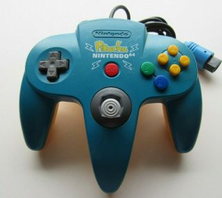 Nintendo 64 N64 Authentic Blue Pikachu Pokemon Official Controller Rare