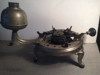 Antique Manning Bowman Company Kerosene Portable Chafin Dish Heater