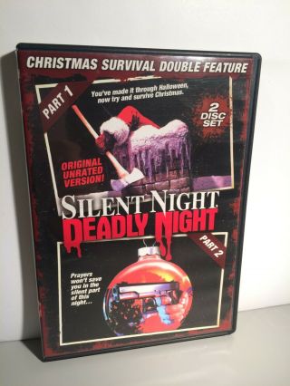 Silent Night Deadly Night - Double Feature Dvd Rare Oop Horror Anchor Bay 2 Disc