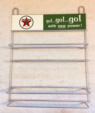 Vintage 1950s - 60s Texaco Nos Display Rack For Household Oil Cans,  Etc.  Very Rare