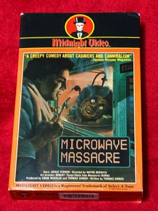 Microwave Massacre Rare 1980s Horror Midnight Video Big Box Vhs - Rare