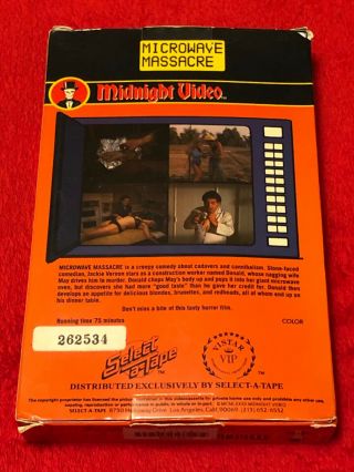 MICROWAVE MASSACRE Rare 1980s Horror Midnight Video Big Box VHS - Rare 2