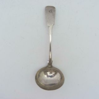 Antique Silver Ladel Spoon Marked G.  S.  And Engraved With Intial B