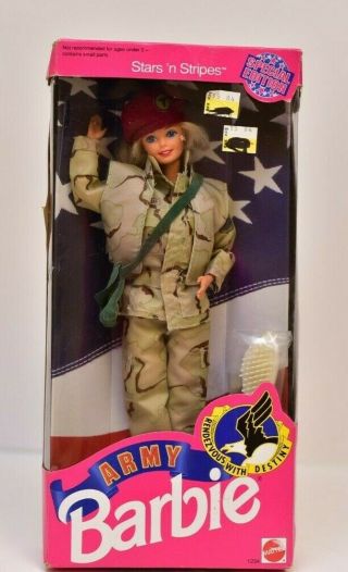 Mattel 1992 Army Barbie Rendezvous With Destiny Stars 