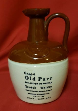 Rare Antique Pottery Jug Grand Old Parr Scotch Whisky Bottle Scotland