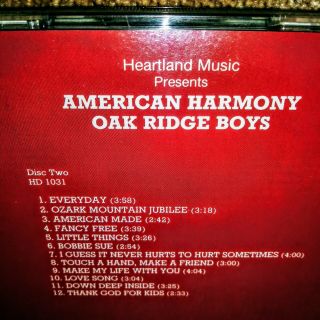 Oak Ridge Boys - American Harmony CD Disc 2 Rare 1985 Heartland Music 3