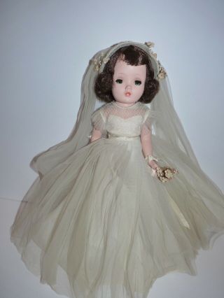 Vintage Madame Alexander Binnie Walker 14 Inch Bride Doll