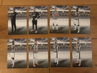 8x Juventus Un Signed Club Card 14/15 Rare Ac Milan Barcelona