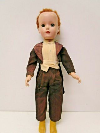 Vintage 16 " Madame Alexander Hard Plastic Groom Doll Tlc