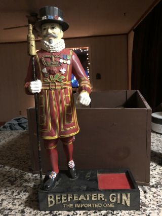 Rare Vintage Beefeater Advertisement Plastic Gin Bar Display