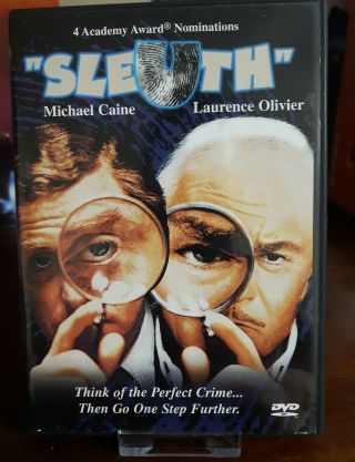 Sleuth (dvd Anchor Bay 2002) Michael Caine Laurence Olivier Rare Oop W/ Insert