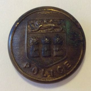 Rare 1930’s Canada Saskatchewan Provincial Police Brass Button 7/8” Pre - Rcmp